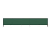 vidaXL Paravientos de Playa 5 Paneles Acampada Camping Senderismo Parasol Sombrajos Quitasol Caseta Aire Libre Tela Verde 600x160 cm