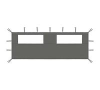 vidaXL Pared Lateral de Cenador con Ventana Tienda Toldo Pabellón Carpa Gazebo Fiesta Accesorio Jardín Patio Cerramientos Gris Antracita 6x2 m