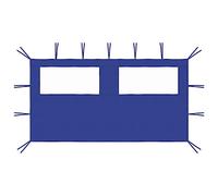 vidaXL Pared Lateral de Cenador con Ventana Tienda Toldo Pabellón Carpa Gazebo Fiesta Accesorio Jardín Patio Cerramientos Azul 4x2 m