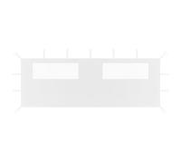 vidaXL Pared Lateral de Cenador con Ventana Tienda Toldo Pabellón Carpa Gazebo Fiesta Accesorio Jardín Patio Cerramientos Blanco 6x2 m