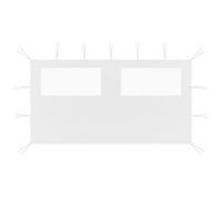 vidaXL Pared Lateral de Cenador con Ventana Tienda Toldo Pabellón Carpa Gazebo Fiesta Accesorio Jardín Patio Cerramientos Blanco 4x2 m