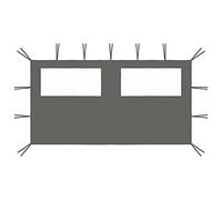 vidaXL Pared Lateral de cenador con Ventanas Gris Antracita 4x2 m