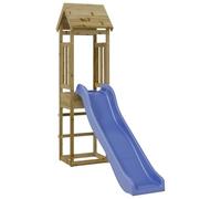 vidaXL Parque Infantil de Exterior, Casa de Juego Torre Tobogán Ondulado, Casita Infantil Niños 3-8 Años Peso Máximo 45 kg, Madera de Pino Impregnada