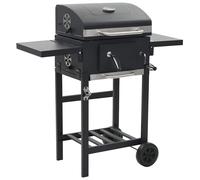 VidaXL Parrilla De Carbón Con Estante Inferior Negro