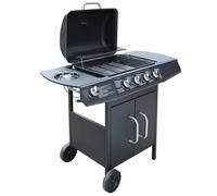 VidaXL Parrilla De Gas 4+1 Quemadores Negro