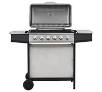VidaXL Parrilla De Gas Con 6 Llamas De Acero Inoxidable Plateado