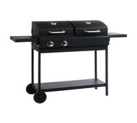 VidaXL Parrilla De Gas Y Carbón Con 2 Quemadores
