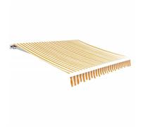 vidaXL Parte superior de toldo repuesto de lona sin armazón Amarillo girasol y blanco 4x3 m