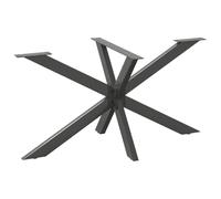 vidaXL Pata mesa comedor forma araña antracita 150x78x(72-73) cm acero, pata de mesa, pata de mesa de metal, pata de mueble, pata de mesa de muebles