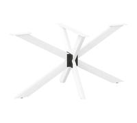 vidaXL Pata de mesa comedor forma araña blanco 150x78x(72-73) cm acero, pata de mesa, pata de mesa de metal, pata de mueble, pata de mesa de muebles