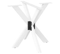 vidaXL Pata de Mesa de Comedor Forma araña Blanca 85x85x(72-73) cm Acero