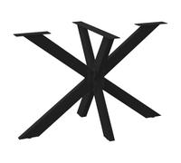 vidaXL Pata de mesa comedor forma araña negra 120x68x(72-73) cm acero, pata de mesa, pata de mesa de metal, pata de mueble, pata de mesa de muebles