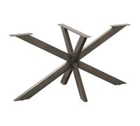 vidaXL Pata de Mesa de Comedor Forma de araña Negra 150x78x(72-73) cm Acero