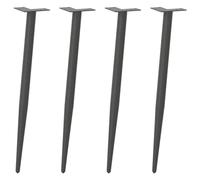 vidaXL Patas de consola forma cónica 4 unidades antracita 72-73 cm acero