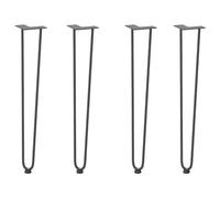 vidaXL Patas de horquilla para consolas para consolas 4 unidades Antracita 72 cm Acero macizo