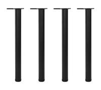 vidaXL Patas de mesa ajustables en 4 alturas negro 710 mm