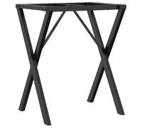 vidaXL Patas de Mesa de Comedor Estructura X Acero 60x40x73 cm, Pata de Mesa Auxiliar, Pata de mesita Auxiliar, Pata de Mesa de Metal