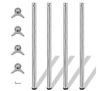 vidaXL Patas de Mesa Regulables en Altura 1100 mm Cromado Pack de 4 Unidades