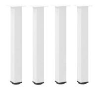 vidaXL Patas para consola (4 unidades), color blanco, 72-74 cm, acero