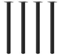 vidaXL Patas para Consola (4 Unidades), Color Negro, 72-74 cm, Acero