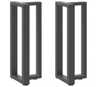 vidaXL Patas para consola en forma de T (2 unidades), antracita, 25 x 28 x (72-73) cm, acero