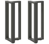 vidaXL Patas para consola en forma de T (2 unidades), antracita, 38 x 25 x (72-73) cm, acero