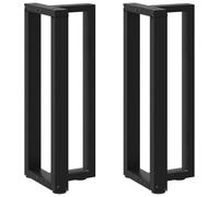 vidaXL Patas para consola en forma de T (2 unidades), color negro, 25 x 28 x (72-73) cm, acero