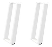 vidaXL Patas para Consola en Forma de U (2 Unidades), Color Blanco, 38 x (72-73) cm, Acero
