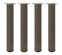 vidaXL Patas para mesa consola 4 unidades acero natural 72-74 cm Acero