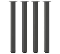 vidaXL Patas para mesa de bar (4 unidades), antracita, 110-112 cm, acero
