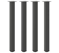 vidaXL Patas para mesa de bar (4 unidades), antracita, 90-92 cm, acero