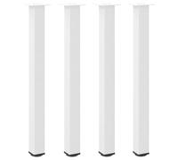 vidaXL Patas para Mesa de Bar (4 Unidades), Color Blanco, 100-102 cm, Acero