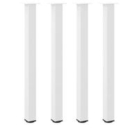 vidaXL Patas para mesa de bar (4 unidades), color blanco, 110-112 cm, acero