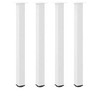 vidaXL Patas para mesa de bar (4 unidades), color blanco, 90-92 cm, acero