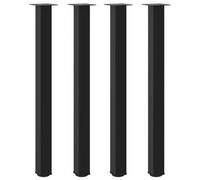 vidaXL Patas para Mesa de Bar (4 Unidades), Color Negro, 110-112 cm, Acero