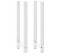 vidaXL Patas para Mesa de Bar Blancas (2 Unidades, 40 x 110-111 cm, Acero)
