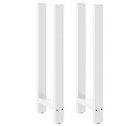 vidaXL Patas para Mesa de Bar Blancas (2 Unidades, 50 x 100-101 cm, Acero)