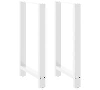 vidaXL Patas para mesa de bar blancas (2 unidades, 60 x 100-101 cm, acero)