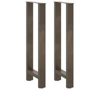 vidaXL Patas para Mesa de Bar de Acero Natural (2 Unidades, 50 x 100-101 cm)