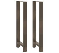 vidaXL Patas para Mesa de Bar de Acero Natural (2 Unidades, 50 x 110-111 cm)