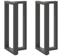 vidaXL Patas para mesa de bar en forma de T (2 unidades), antracita, 40 x 35 x (90-91) cm, acero