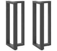 vidaXL Patas para mesa de bar en forma de T (2 unidades), antracita, 50 x 35 x (100-101) cm, acero