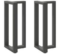 vidaXL Patas para mesa de bar en forma de T (2 unidades), antracita, 50 x 35 x (90-91) cm, acero