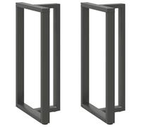 vidaXL Patas para mesa de bar en forma de T (2 unidades), antracita, 60 x 35 x (110-111) cm, acero