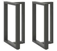 vidaXL Patas para Mesa de Bar en Forma de T (2 Unidades), Antracita, 60 x 35 x (90-91) cm, Acero