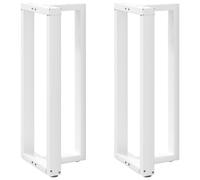 vidaXL Patas para mesa de bar en forma de T (2 unidades), color blanco, 40 x 35 x (100-101) cm, acero