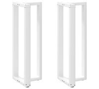 vidaXL Patas para mesa de bar en forma de T (2 unidades), color blanco, 40 x 35 x (110-111) cm, acero