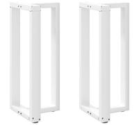 vidaXL Patas para mesa de bar en forma de T (2 unidades), color blanco, 50 x 35 x (90-91) cm, acero