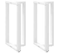 vidaXL Patas para mesa de bar en forma de T (2 unidades), color blanco, 60 x 35 x (100-101) cm, acero
