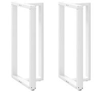 vidaXL Patas para mesa de bar en forma de T (2 unidades), color blanco, 60 x 35 x (110-111) cm, acero